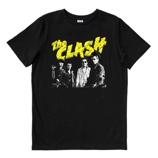 The CLASH - ด้านหน้าสีเหลือง | เสื้อยืด พิมพ์ลายวงดนตรี | Merch เครื่องดนตรี | Unisex |วงดนตรีเมอร์ช | เสื้อยืด พิมพ์ลายดนตรี | ร็อคพังก์