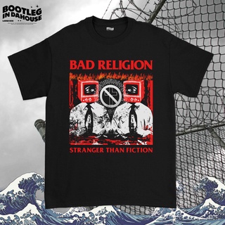 เสื้อยืดผ้าฝ้าย เสื้อเชิ้ต ลายวง Bad Religion Fiction สําหรับผู้ชาย