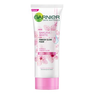 🔥โปรค่าส่ง25บาท🔥 Garnier Sakura White Pinkish Glow Foam 50ml. การ์นิเย่ ซากุระไวท์ พิงคิช โกลว์โฟม 8992304033896