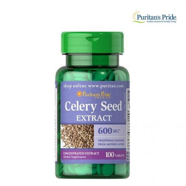 Puritan's Pride Celery Seed extract 600MG 100Tablets
