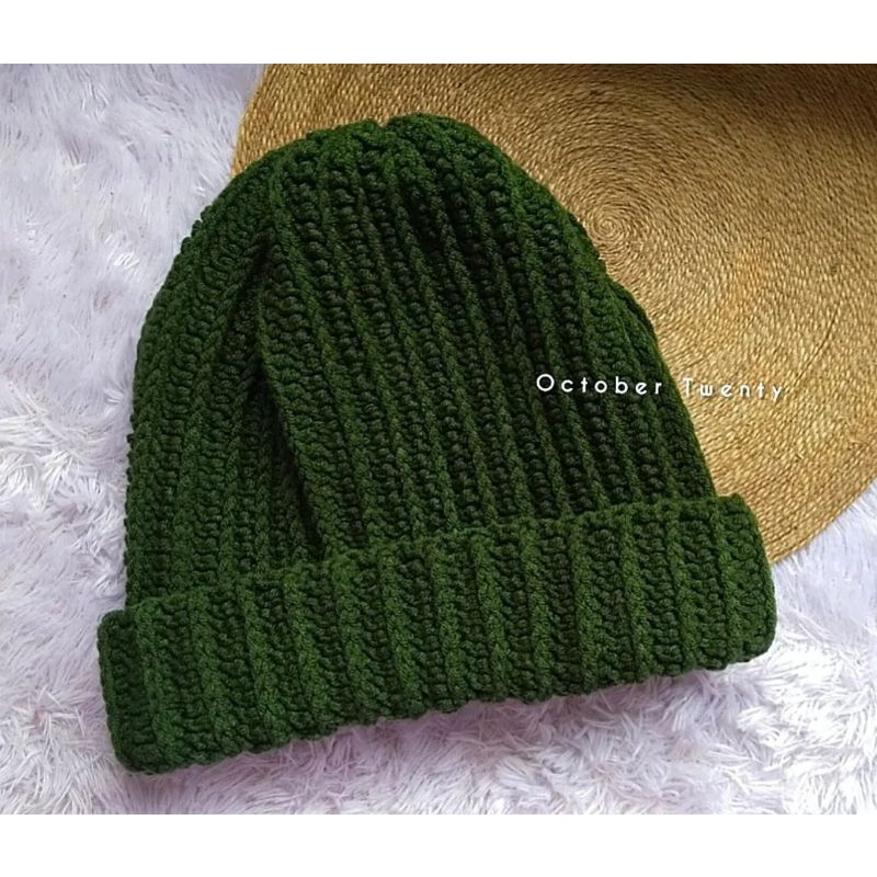 BEANIE KNIT HAT I HANDMADE CROCHET BEANIE HAT