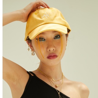 AHC000 Logo cap - mustard หมวกผ้าcottonสกรีนโลโก้