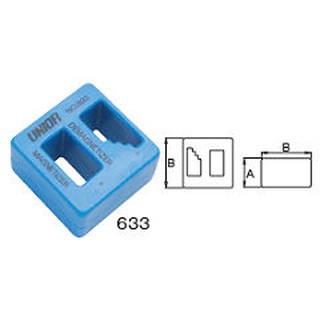 UNIOR 633 ตัวถอนและอัดแม่เหล็ก 30mm.x52mm. สำหรับไขควง (ทำให้ไขควงเป็นแม่เหล็ก)