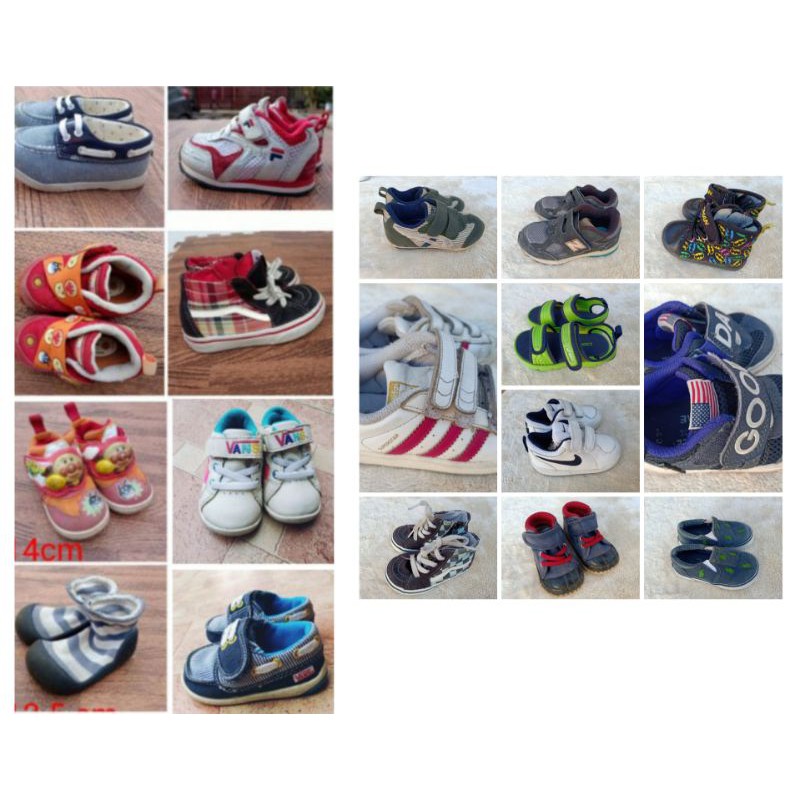 รองเท้าเด็กมือสอง Anpanman Attipas H&M adidas Nike asic  VANS Filla