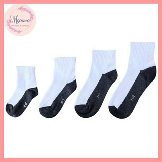 --MXM--พร้อมส่ง ถุงเท้านักเรียนสีขาวพื้นสีเทา ราคาถูกมี5sizeให้เลือก ราคาถูก TT-003