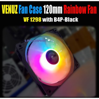 Fan Case VENUZ VF-1298 120mm Fixed Lumina Rainbow Fan with B4P Black