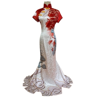 Identity V Crimson Michiko Cosplay เครื่องแต่งกาย Thirteen Niang Cheongsam ชุด qipao Elegant Cheongsam ชุดคอสเพลย์