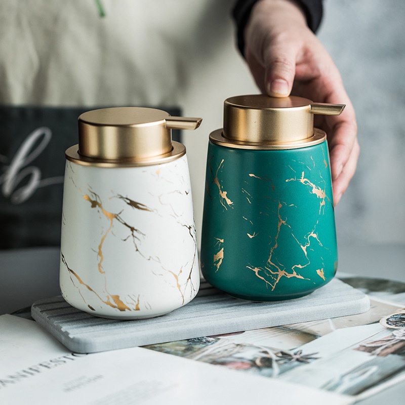 [SHIWAKI1 ] Marbling เครื ่ องจ ่ ายสบู ่ เหลว 420ml เคาน ์ เตอร ์ ครัวขวดปั ๊ มเปล ่ ารีฟิลโลชั ่ นเดินทางขวดล ้ างร ่ างกาย