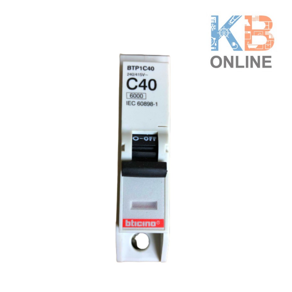 เบรกเกอร์ลูกย่อย BTP1C40 Btplug breaker 40A 6KA BTICINO Sub-circuit breaker BTP1C40 Btplug breaker 4