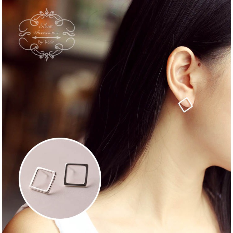 ต่างหู แบบก้าน/แบบเจาะ สไตล์Minimal รูปหัวใจ