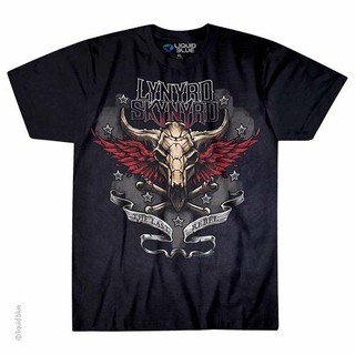 เสื้อยืดโอเวอร์ไซส์เสื้อยืดผู้ชายเสื้อยืดแขนสั้นพิมพ์ลาย Lynyrd SkynyrdS-3XL