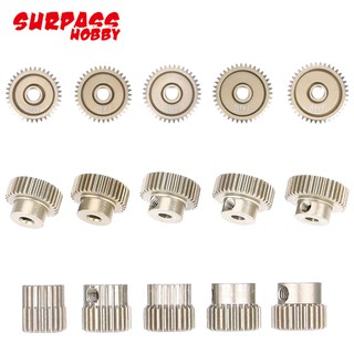 มอเตอร์เกียร์ Surpasshobby 64DP 3.175มม. 21T-25T/26T-30T/31T-35T/36T-40T/41T-45T/46T-50T Pinion Motor สําหรับรถบักกี้ 1/10 Rc 5ชิ้น/ชุด