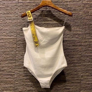 สวย เซ็กซี่ OFF -WHITE SWIMSUIT  หรือ จะใส่ กางเกงทับ ก็ได้ ก็ดู ลุคคูล size อก(วัดแบบยืด) ราคา 1100-.