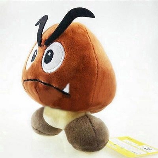 Goomba ตุ๊กตานุ่ม ซูเปอร์มาริโอ้ Bros ตุ๊กตายัดไส้ รูปเห็ด สีน้ําตาล