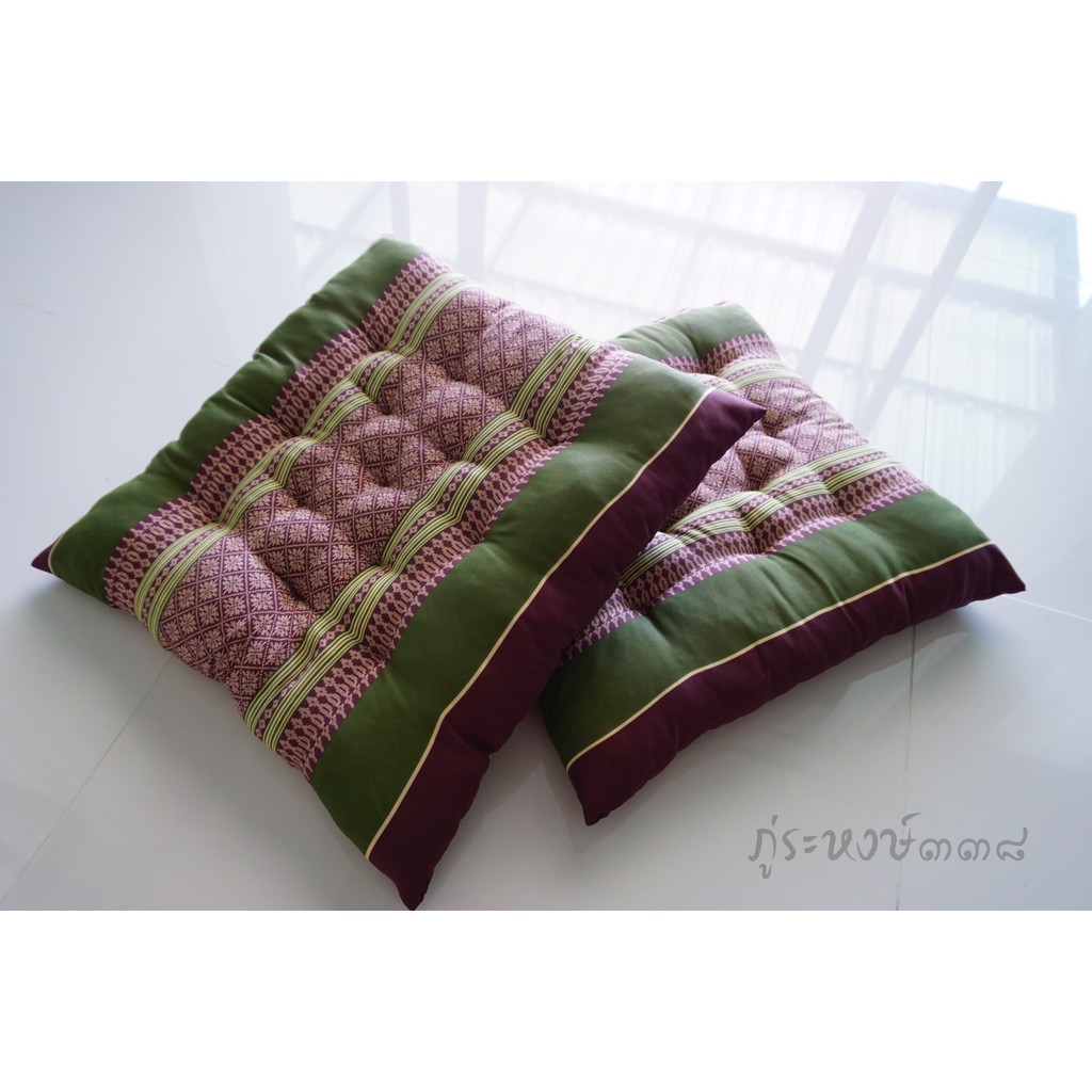 เบาะรองนั่ง สินค้า OTOP นั่งสบาย หลายขนาด ผ้าลายไทย - รูปที่ 7