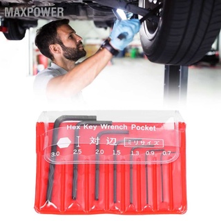 Maxpower ชุดเครื่องมือประแจหกเหลี่ยม โลหะ ขนาดเล็ก 0.7‐3.0 มม. 8PK‐022 7 ชิ้น