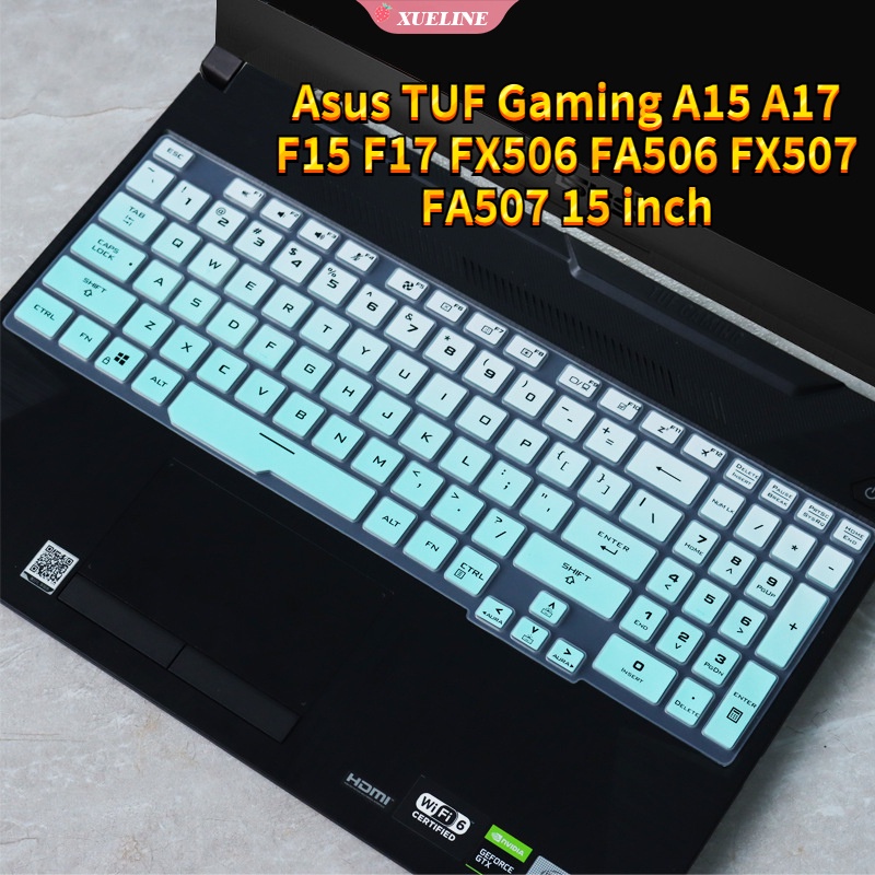 แผ่นฟิล์มซิลิโคนใส กันฝุ่น บางมาก สําหรับคีย์บอร์ดโน้ตบุ๊ก Asus TUF Gaming A15 A17 F15 F17 FX506 FA506 FX507 FA507 15 นิ้ว