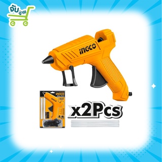 INGCO ปืนยิงกาวไฟฟ้า 100 วัตต์ (แถมฟรี กาวเส้น 2 อัน ในแพ็ค) รุ่น GG148 ( Glue Gun )