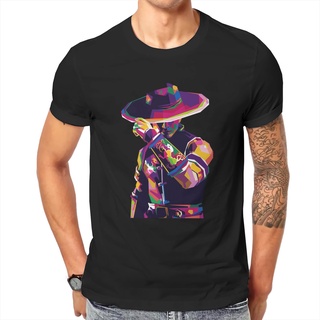 เสื้อยืดผ้าฝ้ายพิมพ์ลายขายดี เสื้อยืดคอกลม ผ้าฝ้าย พิมพ์ลาย Mortal Kombat Video Game Kung Lao สไตล์วินเทจ โกธิค คลาสสิก