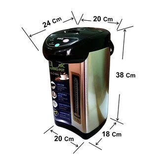 SKG กระติกน้ำร้อน 4 ลิตร มีปุ่มกดน้ำอัตโนมัติ รุ่น SK-38S (สแตนเลส)