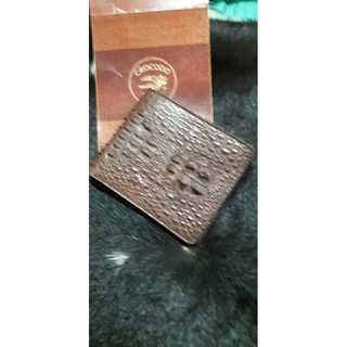 crocodile wallet brown