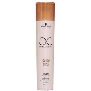 Schwarzkopf bc Bonacure Q10 Time Restore Shampoo 250 ml. สูตรผมเปราะ ขาดง่าย หนังศรีษะอ่อนแอแพ้ง่าย