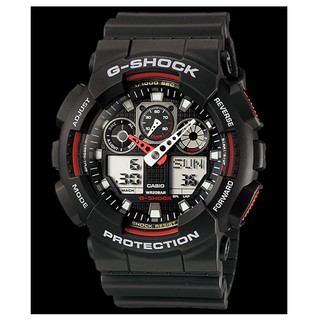 Casio G-shock นาฬิกาข้อมือผู้ชาย สายเรซิ่น รุ่น GA-100-1A4DR,GA-100-1A4,GA-100