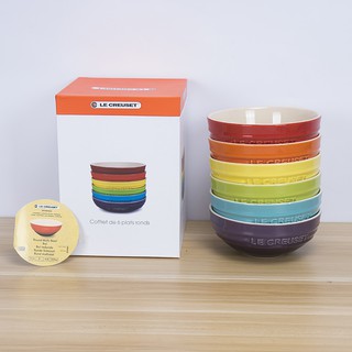 French cool color Lecreuset 15cm rainbow wide mouth bowl set zfT8