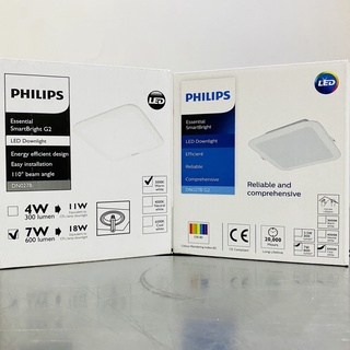 PHILIPS ดาวน์ไลท์ฝังฝ้า Panel LED 7W รุ่น DN027B หน้าเหลี่ยม