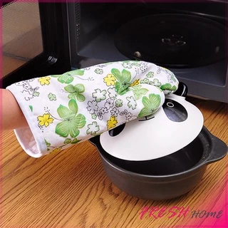 ถุงมือกันความร้อน ถุงมือไมโครเวฟ จัดเก็บสะดวก จัดส่งคละลาย Cooking gloves