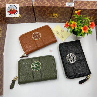 [CO122-3] กระเป๋าสตางค์ Coachใบสั้น ซิปรอบ 6นิ้ว พร้อม(กล่อง การ์ด ถุงผ้าแบรนด์)