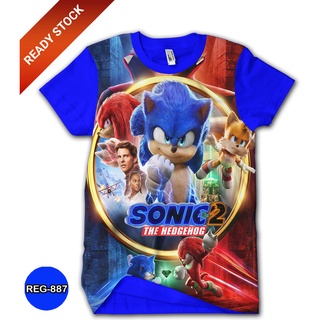 เสื้อยืด ลาย Sonic The Hedgehog 3D สําหรับเด็ก 2 REG-887