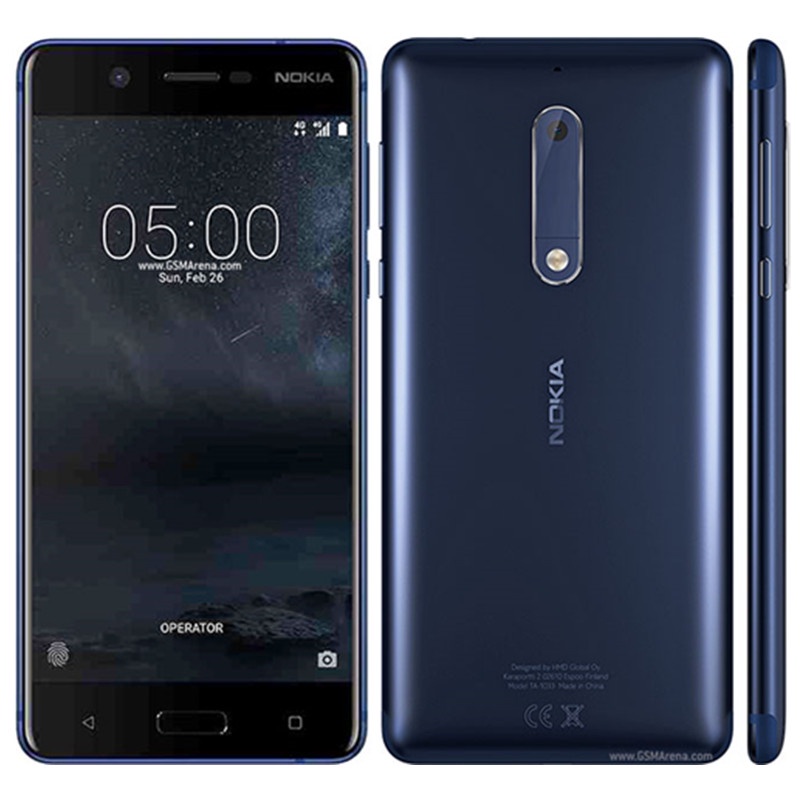 Nokia 5 ปลดล็อค 5 4G LTE 5.2 นิ้ว Octa-core 16GB 2GB RAM 13 MP สมาร์ทโฟนลายนิ้วมือ Wi-Fi