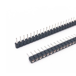 10 ชิ้น 2 . 54 มม. Female Header Tin Single Row 40 Pin 0 . 1 " Female Header 2 . 54 มม. 1x40 P Round Pin อุปกรณ์เชื่อมต่อสําหรับเชื่อมต่อ