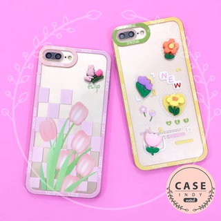 เคส Vivo V21 V23e Y20/Y20s/Y12s Y21เคสมือถือนิ่มใสกันกล้อง ซิลิโคน TPU ติดดอกไม้สีสดใส