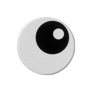 [612] LEGO Part Tile, Round 2 x 2 with Bottom Stud Holder with Black Eye with Pupil Pattern(14769pb004) ราคา/ชิ้น