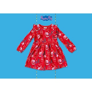 ✅ [1.5-3Y] Peppa Pig Christmas Dress ชุดเดรส เปปป้า พิก คริสต์มาส