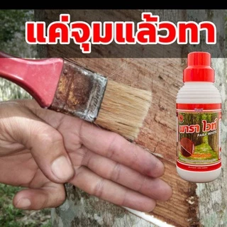 ฅนขี่ม้า พาราไวท์ ขนาด 1 ลิตร พาราไวท์อาหารเสริมยางพารา ปุ๋ยทาหน้ายาง ยาทาหน้ายาง