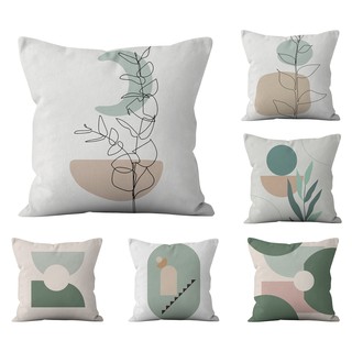 &lt;COD&gt;40x40,45x45,50x50,60x60,Abstract Morandi leaves cushions covers,Home decor pillow case cotton.Sofa Pillow case.