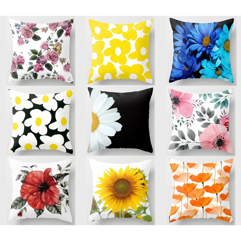<COD > ปลอกหมอนดอกไม ้ 70 ×70.60 ×60.50 ×50.45 ×45.40 ×40.ปลอกหมอนหนุนตกแต ่ งสําหรับห ้ องนอนโซฟาบ ้ าน