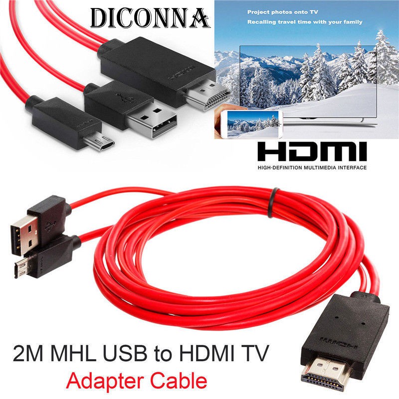 Micro USB to HDMI 1080 p HD TV Cable Adapter สำหรับ Android Samsung