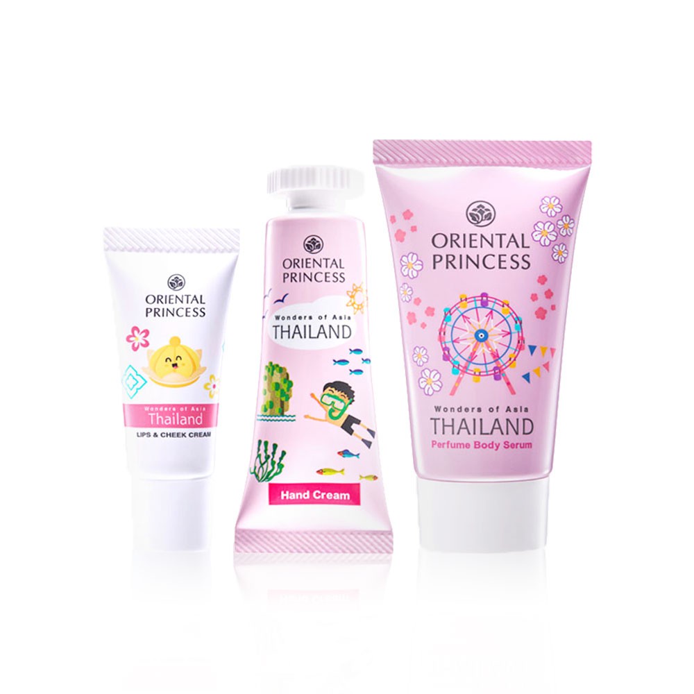 พร้อมส่ง Oriental Princess Set 3 Items Wonders of Lip & Cheek Cream 6g + Hand Cream 10g + Perfume Bo