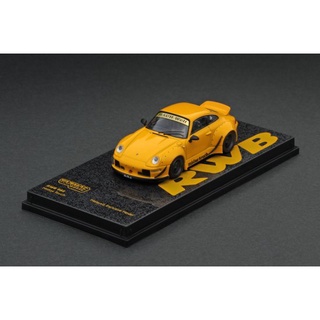 Tarmac Works x Ignition 1/64 : T64-017-MT : RWB 993 Midas Torch Bright Yellow USA Ducktail Malaysia Exclusive