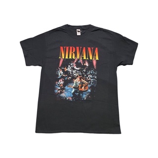 เสื้อยืดแฟชั่น เสื้อยืด NIRVANA UNPLUGGED PHOTO BLACK T-SHIRT ของแท้ 100% (มีสินค้าพร้อมจัดส่ง)