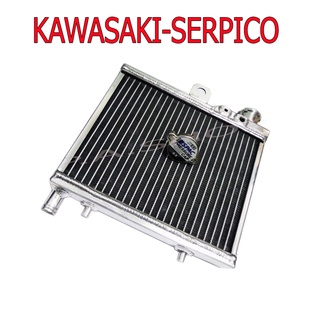 A NEW หม้อน้ำแต่งอลูมิเนียม งานสร้าง สำหรับ KAWASAKI-SERPICO150 งานเทพเทพ