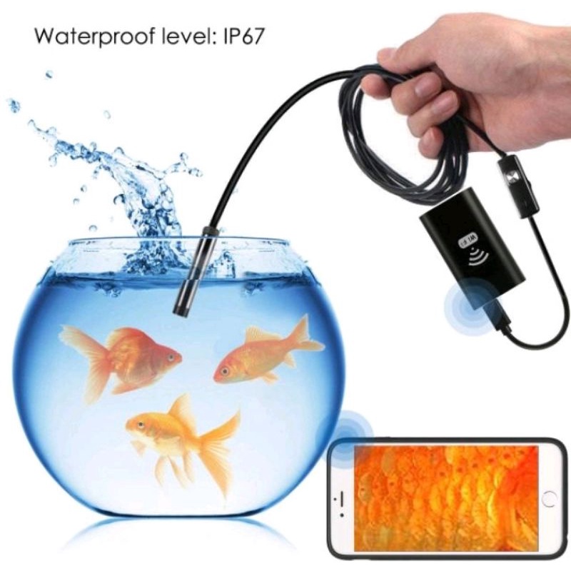 กล้องซ่อมแอร์ กล้องส่องท่อ กล้อง​งู​ wifi​ ยาว​2 เมตร​ Endoscope Wallfire WIFI 720P