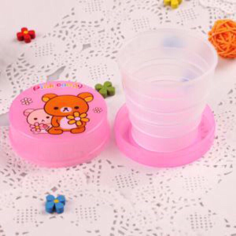 gtrmallshop TS06(ร้านไทย) แก้วน้ำพับได้ (คละลาย) พกพาสะดวก 1ชิ้น (ใช้ในบ้าน เครื่องใช้บนโต๊ะอาหาร) - รูปที่ 3