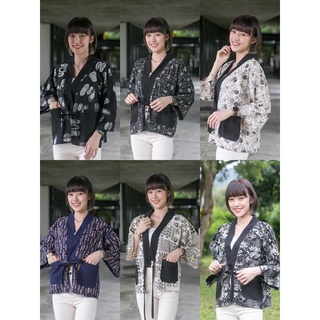 เสื้อคลุมยูกาตะตัวสั้นผ้าฝ้ายพิมพ์ลาย/ผ้าพิมพ์ลาย