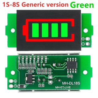 1S 2S 3S 4S เดี่ยว 3.7V แบตเตอรี่ลิเธียมตัวบ่งชี้ความจุโมดูล 4.2V จอแสดงผลสีน้ำเงินไฟฟ้าแบตเตอรี่เครื่องทดสอบพลังงาน Li-Ion