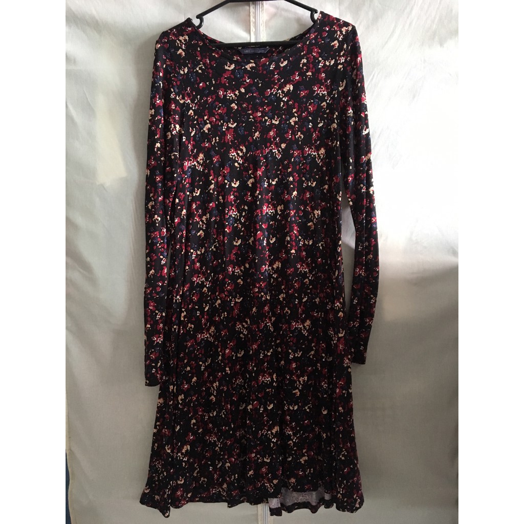 ชุดเดรสแบรนด์ Mark and Spencer ลายดอกแขนยาว ไซส์ 10